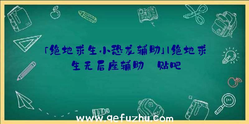 「绝地求生小恐龙辅助」|绝地求生无后座辅助